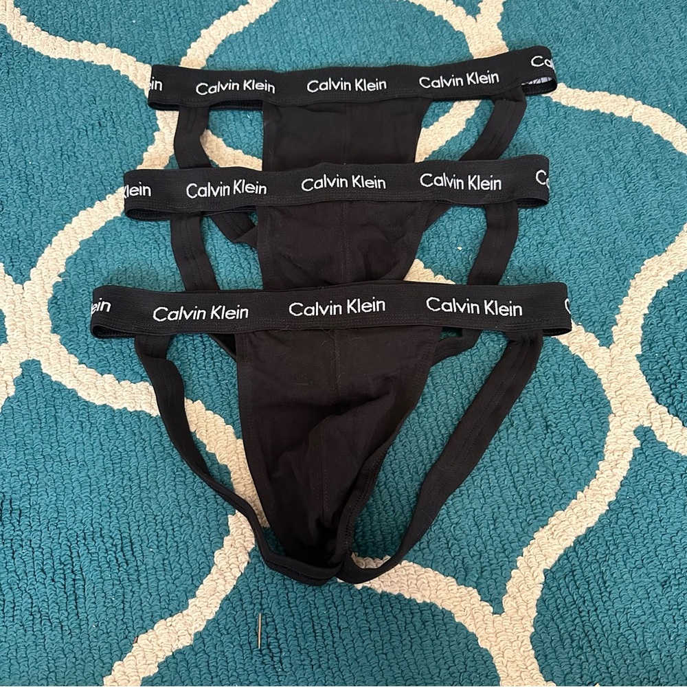 Calvin Klein Men’s Black Jockstrap Set of 3